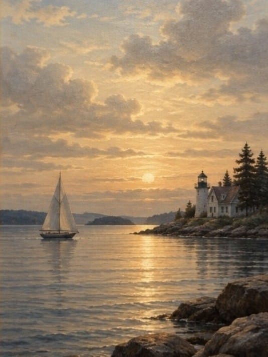 Last Light on the Harbor