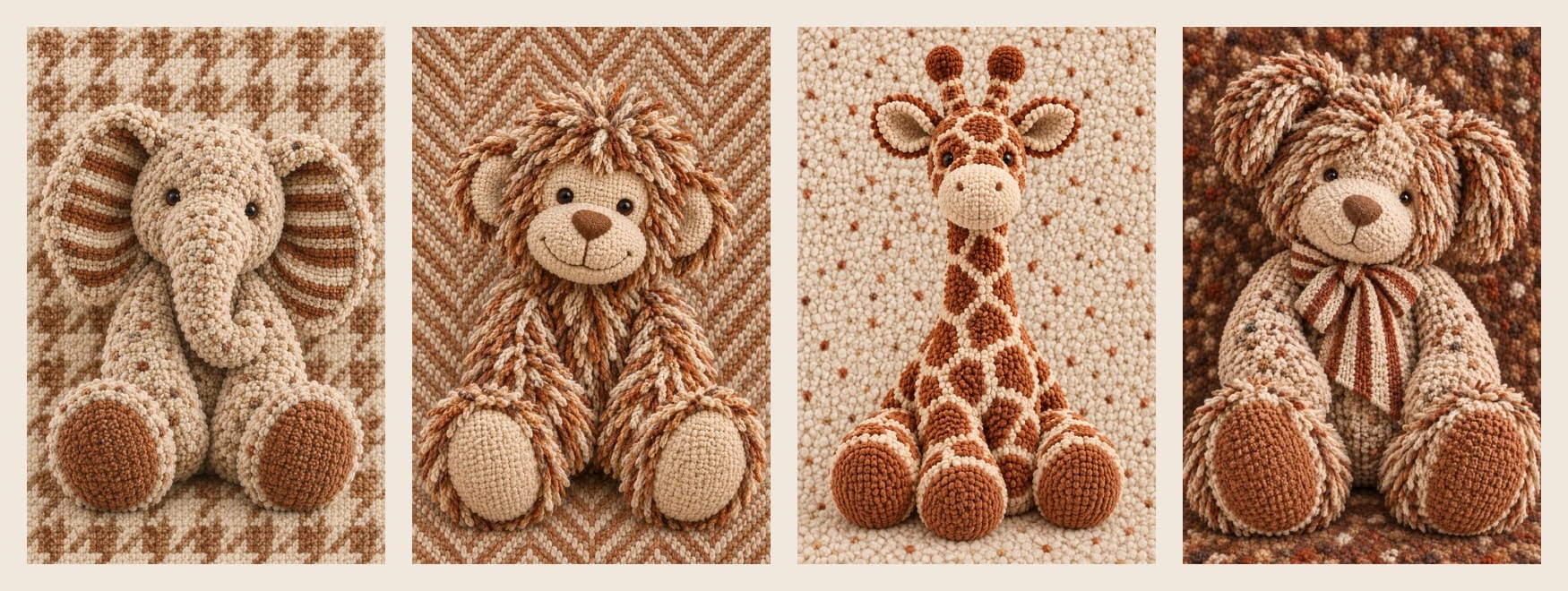 The Alderwick Textured Menagerie — Set of Four Prints
