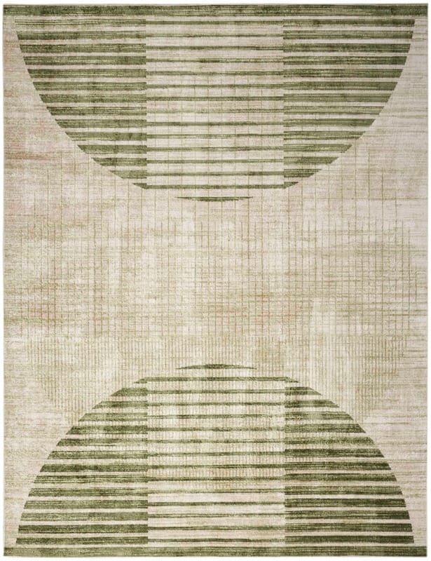 Nourison Astra Washable Rug, Ivory & Olive, 9' × 12'