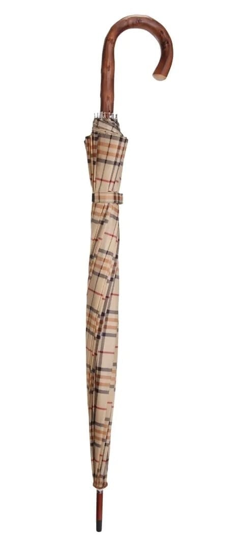 Natural Congo Check Umbrella