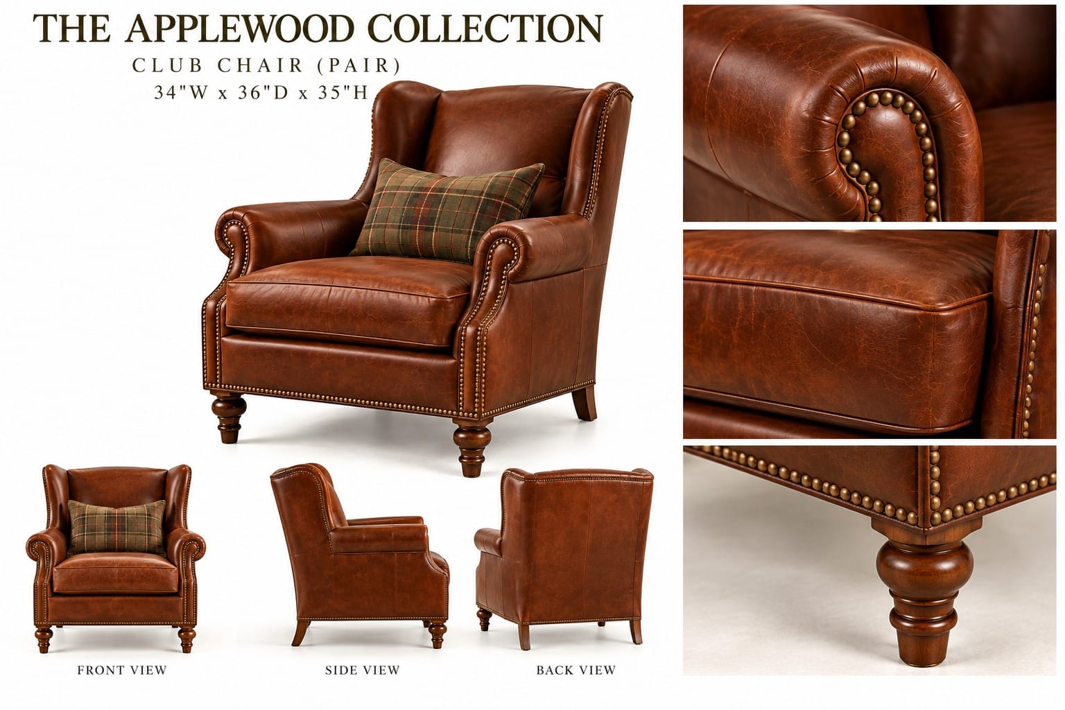 Applewood Leather Chair