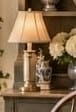 Buffet Lamp with Pleated Shade