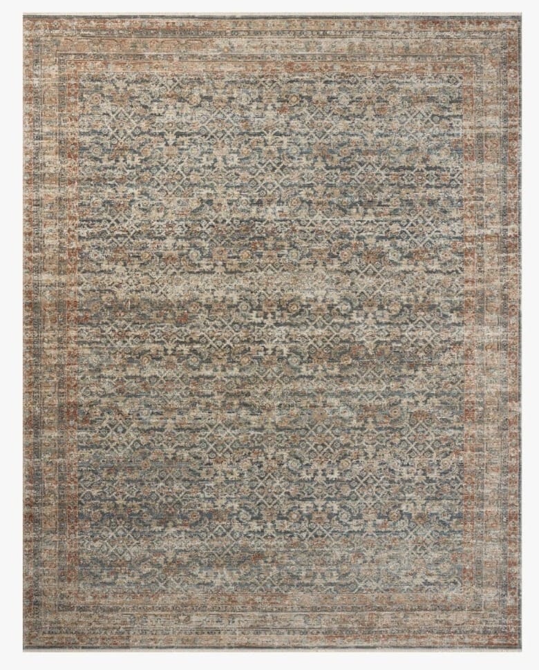 Heritage Blue & Rust Persian-Style Rug
