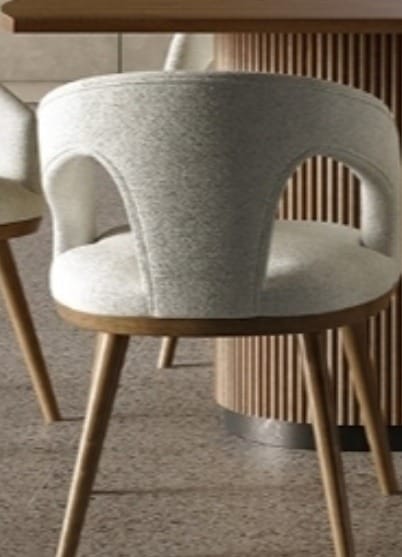 The Indigo Ridge Curved Dining Chair