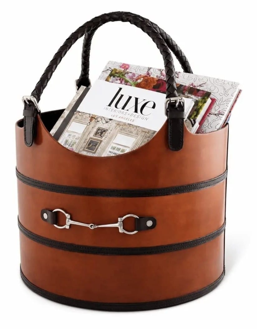 Equestrian Bit Magazine Basket