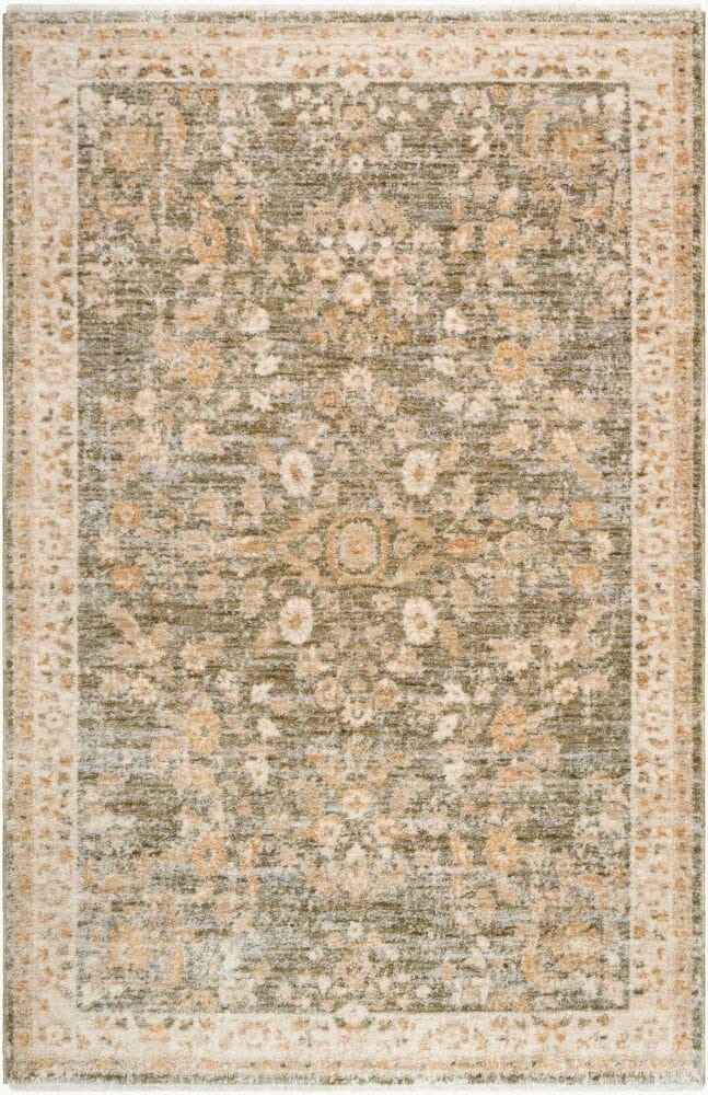 Surya Autumn Rug, Olive & Gold, 7'10" × 10'