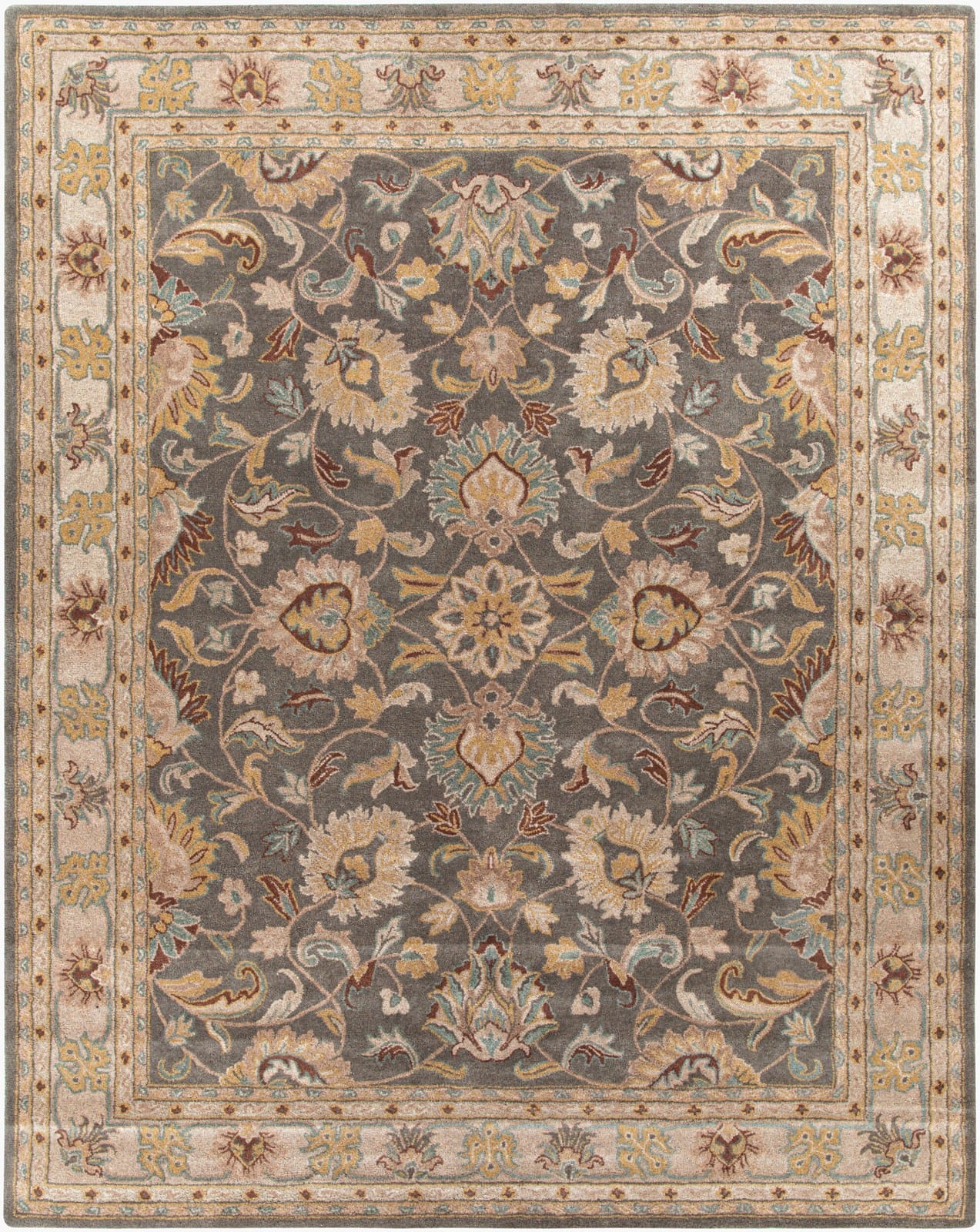 Surya Caesar Rug, Charcoal & Taupe, 10' × 14'