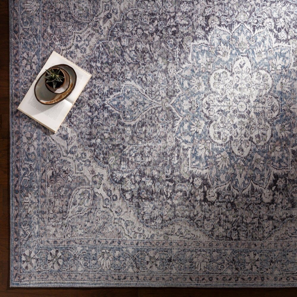 Surya Colin Rug, Blue & Ivory — additional view
