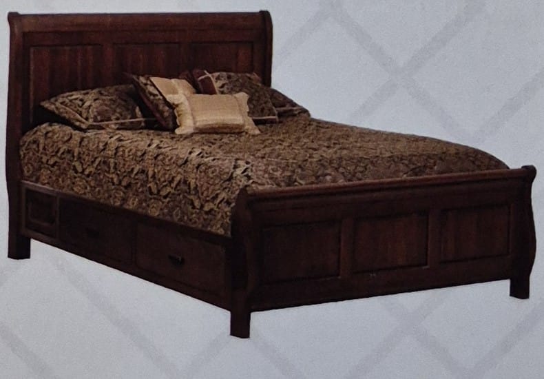Jamestown Sleigh Storage Bed with Side Drawers
