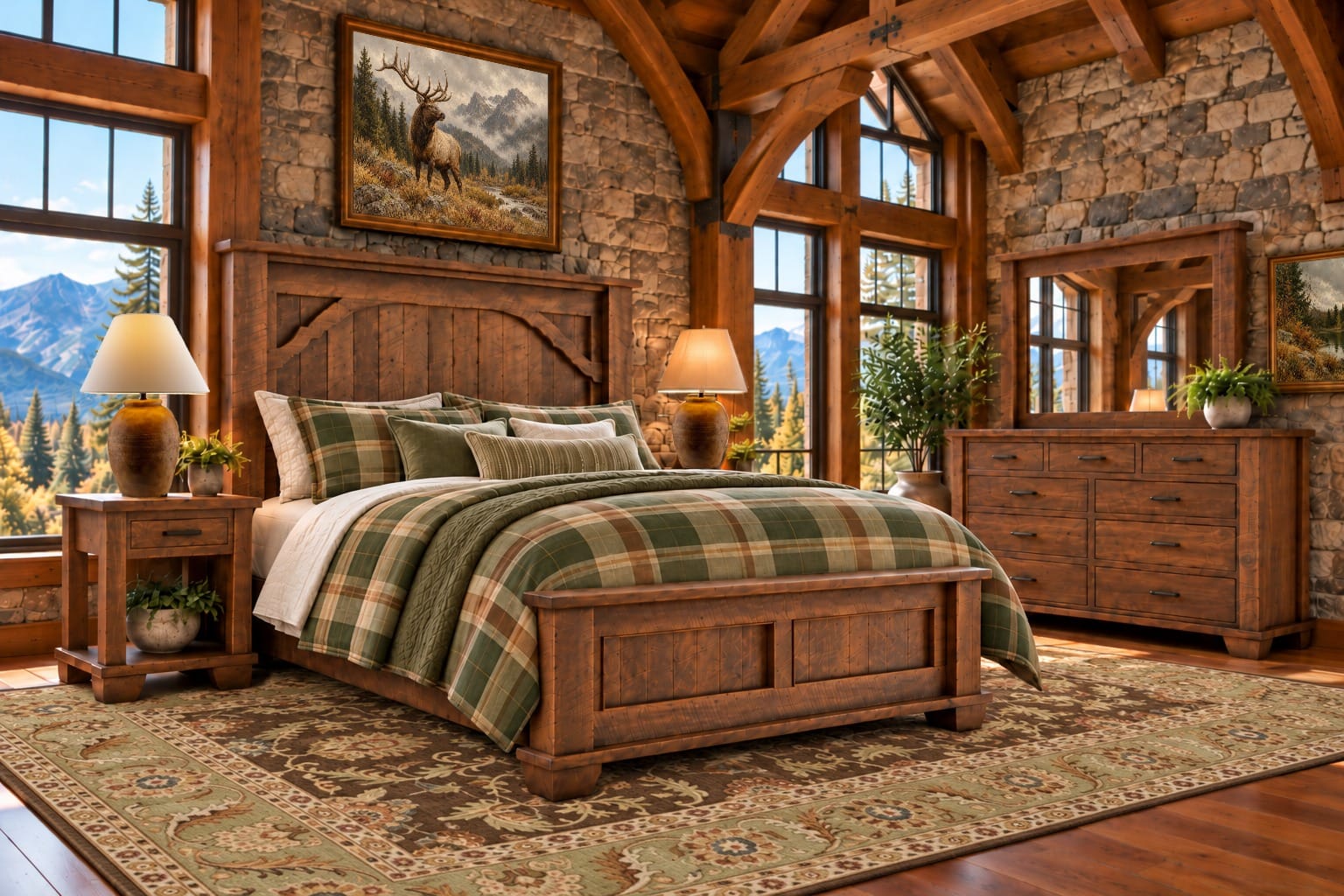 The Primary Bedroom — decorated room scene