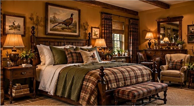 The Bedroom — decorated room scene