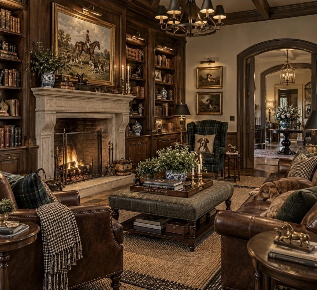 The Family Library — decorated room scene