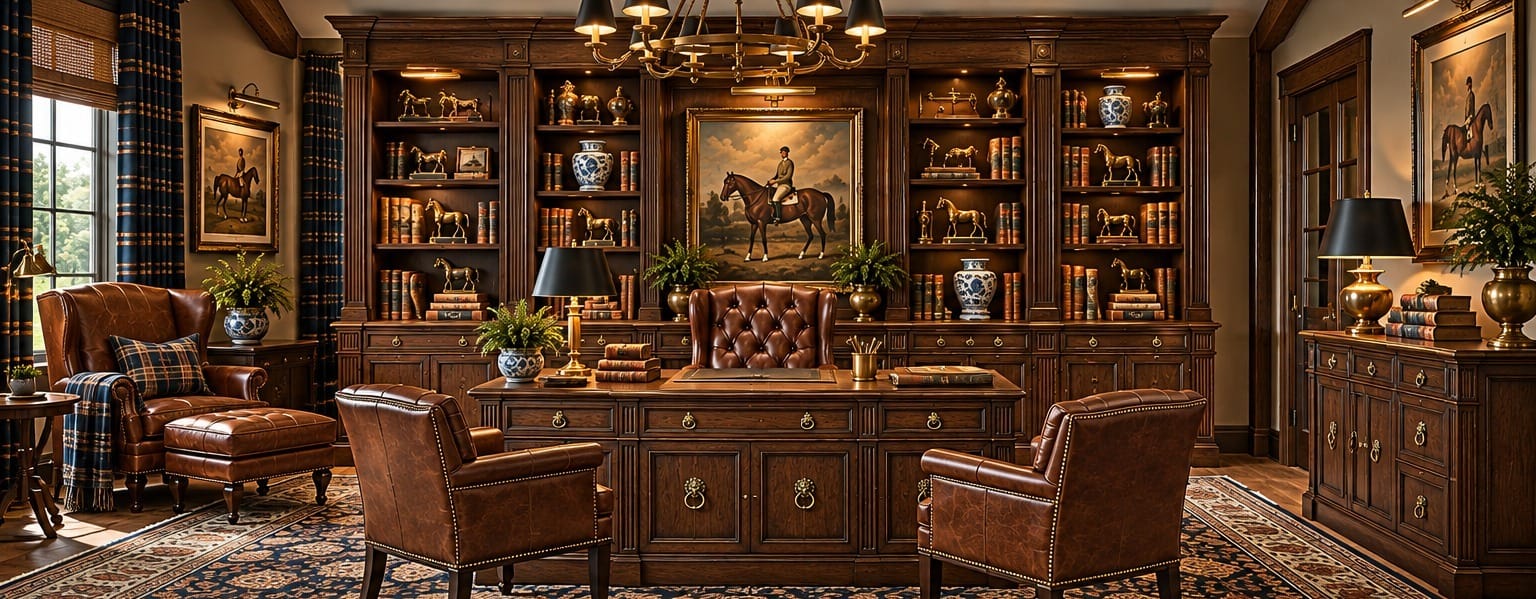 The Gentleman's Office — decorated room scene