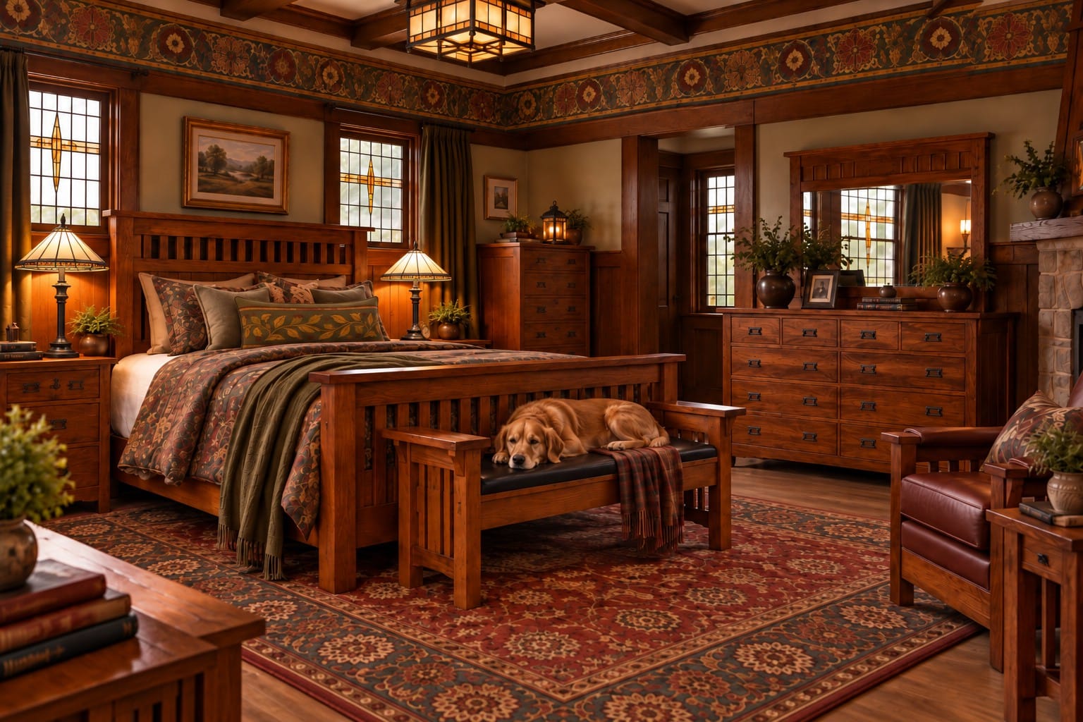 The Primary Bedroom — decorated room scene