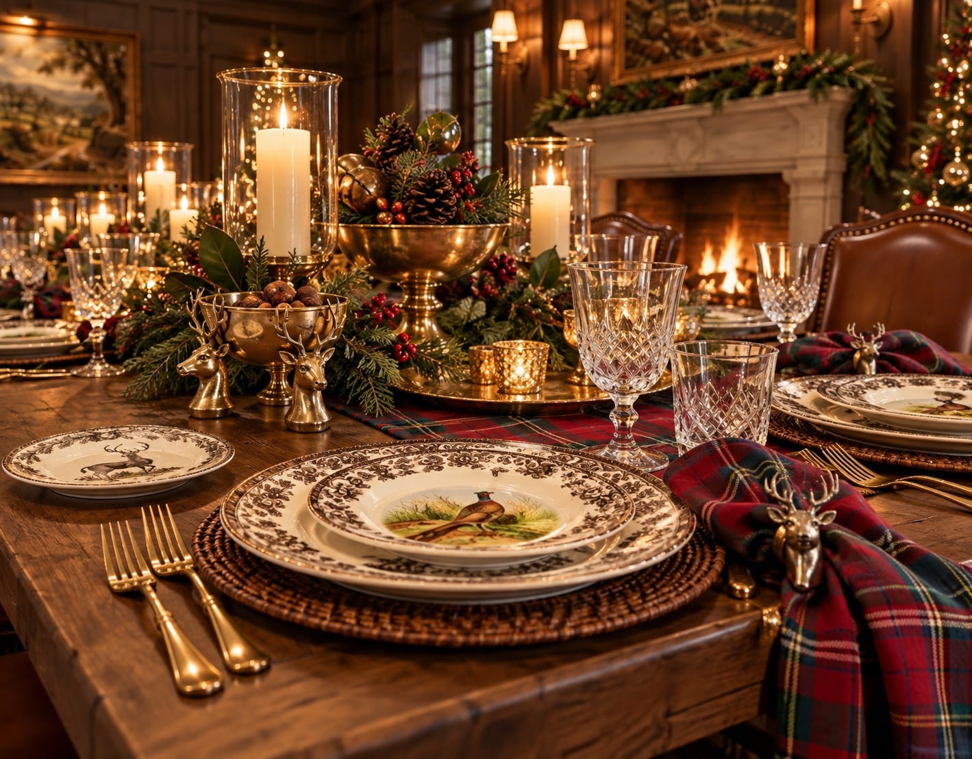 The Christmas Table — decorated room scene