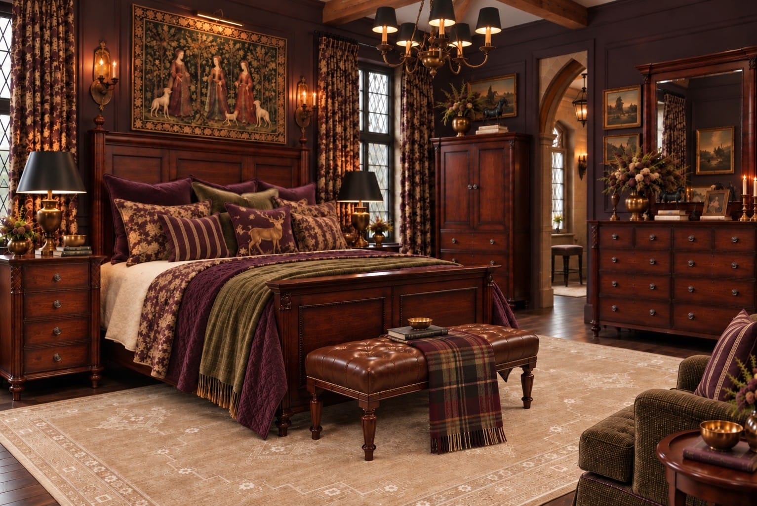 The Bedroom — decorated room scene