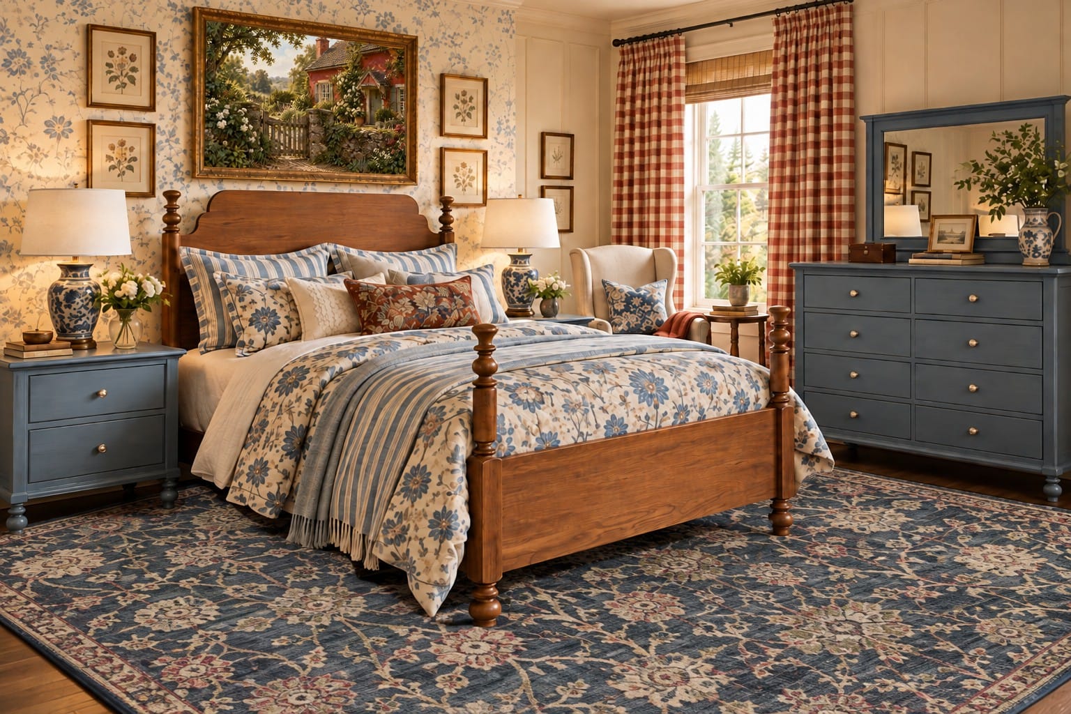 The Bedroom — decorated room scene