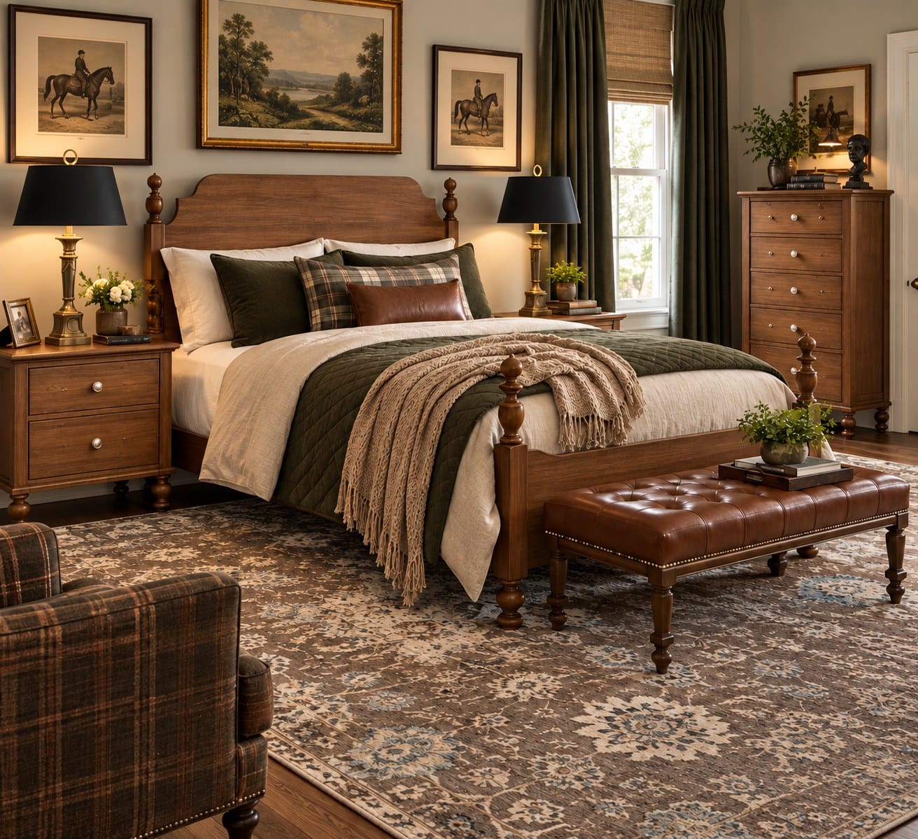 The Primary Bedroom — decorated room scene