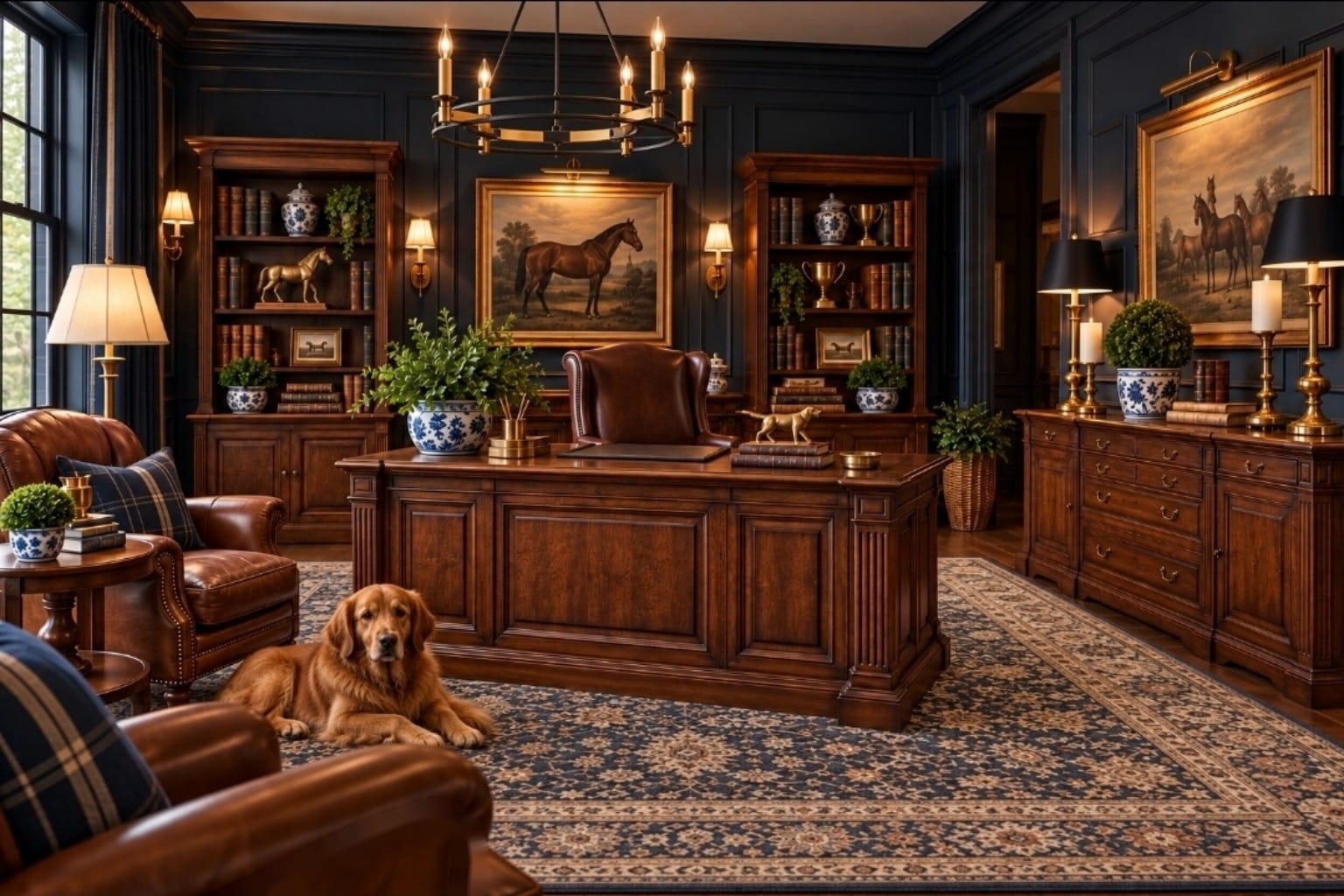 The Library — decorated room scene